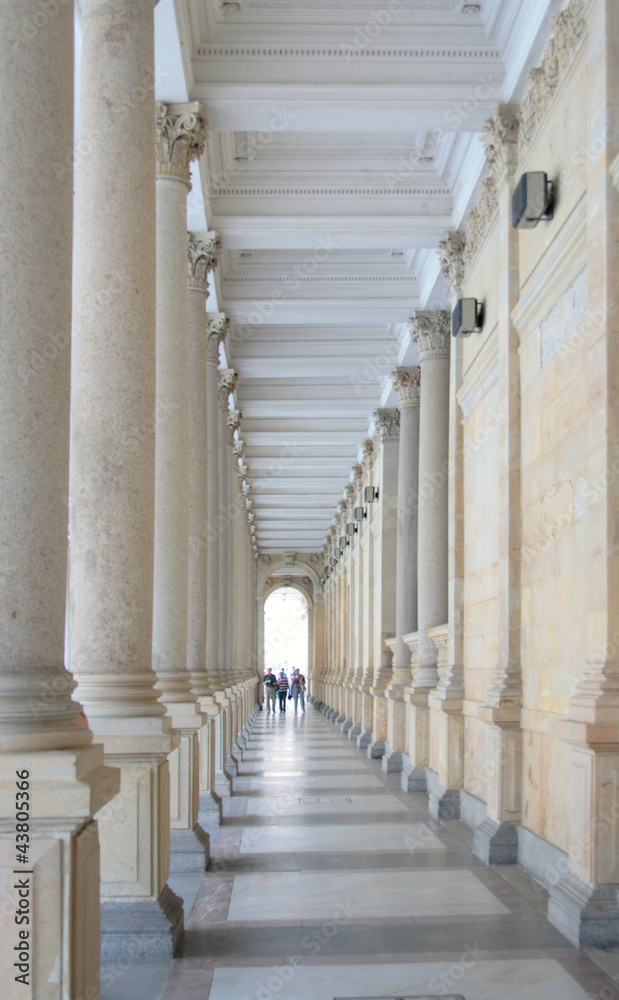 Classical style colonnade.