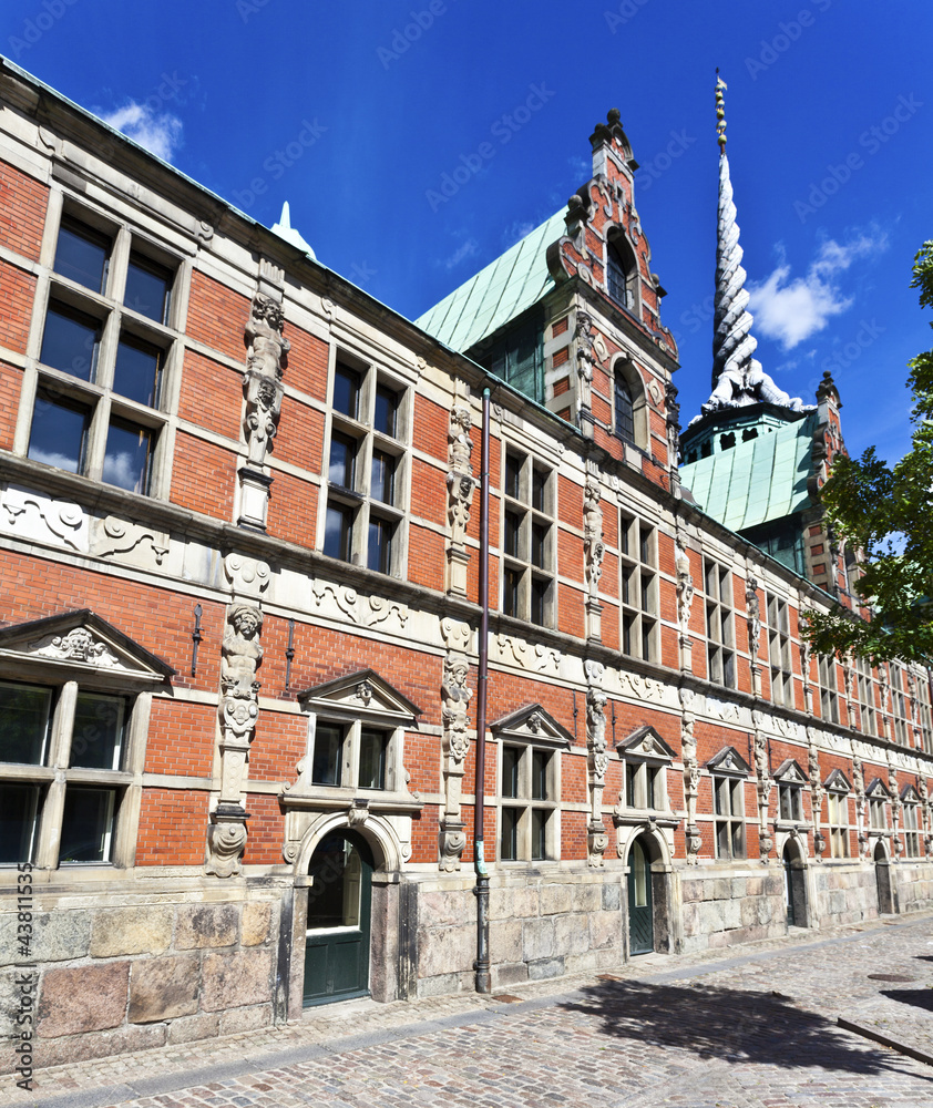 Facade of the Borsen - Stock exchange in Slotsholmen, Copenhagen