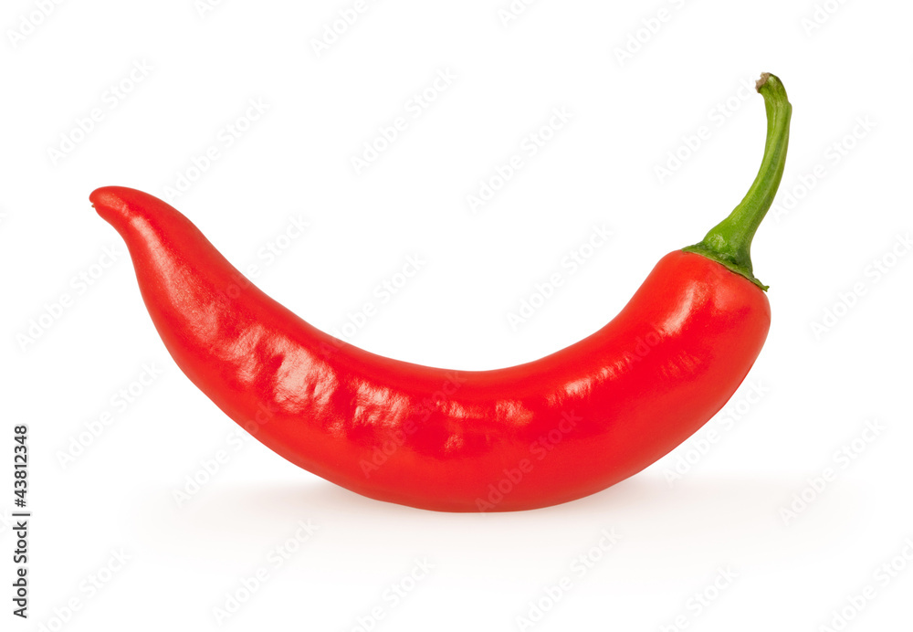 Red chili pepper isolated on white with clipping path Red chili pepper isolated on white with clipping path