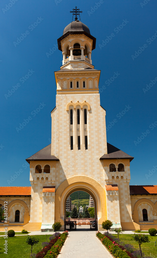 Entrance in Coronation Cathedral from Alba Iulia