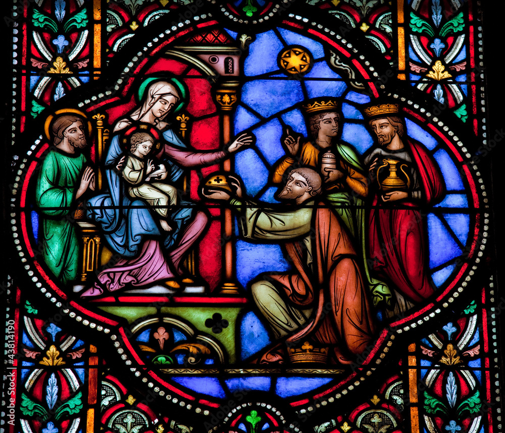 Epiphany - Stained Glass window - Three Kings