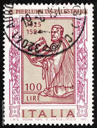 Postage stamp Italy 1975 Giovanni Pierluigi da Palestrina photo
