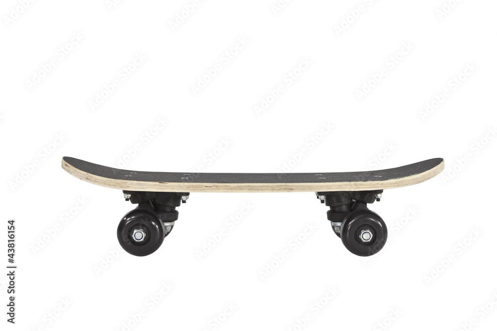 Skateboard Profile Isolated With Clipping Path