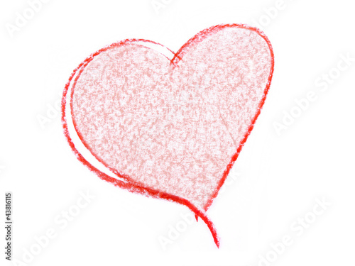red crayon heart