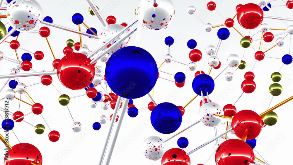 Complex Molecule Structure 3D render