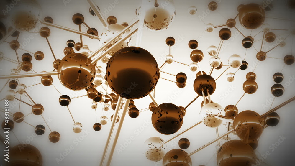 Complex Molecule Structure 3D render