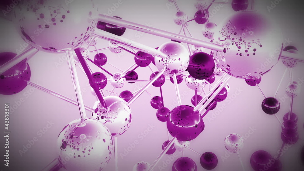 Complex Molecule Structure 3D render