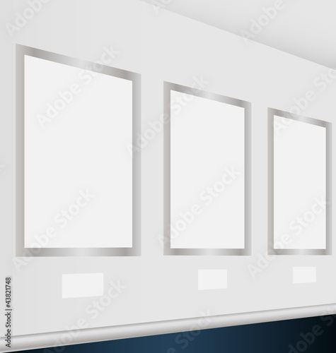 Virtual art gallery with empty frames