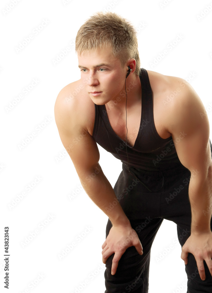 Fit young man isolated on white background Fit young man isolated on white background