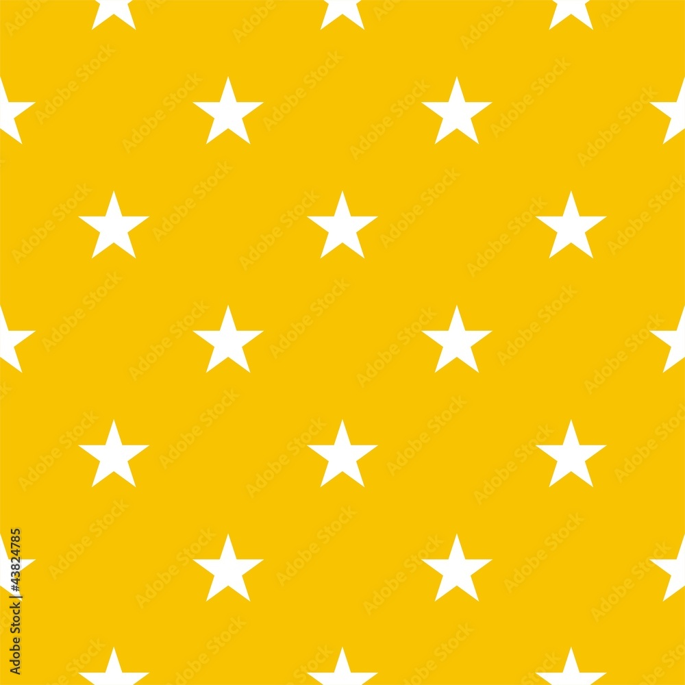 Stars on yellow background retro seamless vector pattern Stars on yellow background retro seamless vector pattern