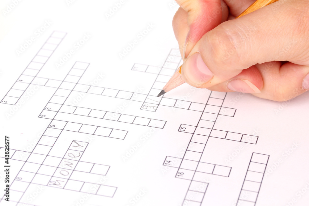 Crossword puzzle close-up Crossword puzzle close-up