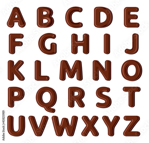 chocolate alphabet