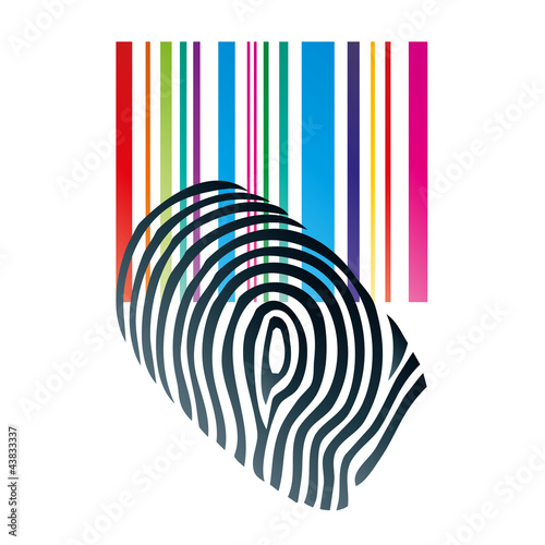 Fingerabdruck, Strichcode, Barcode