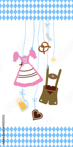 Small Card Octoberfest Symbols & Pattern