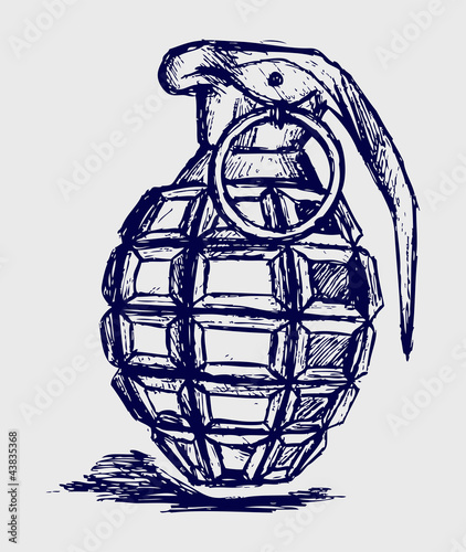 Hand grenade. Sketch