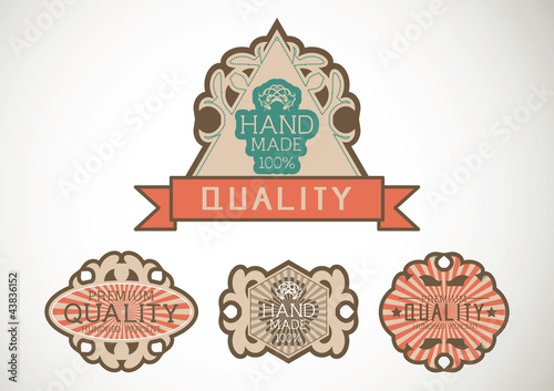 Vintage label Style with four Design Element