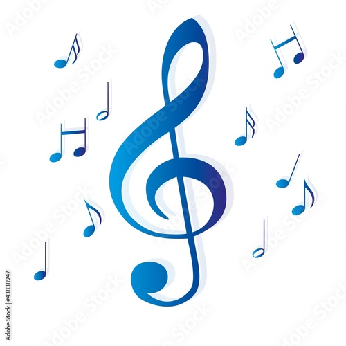 Musik Noten Notenschlüssel