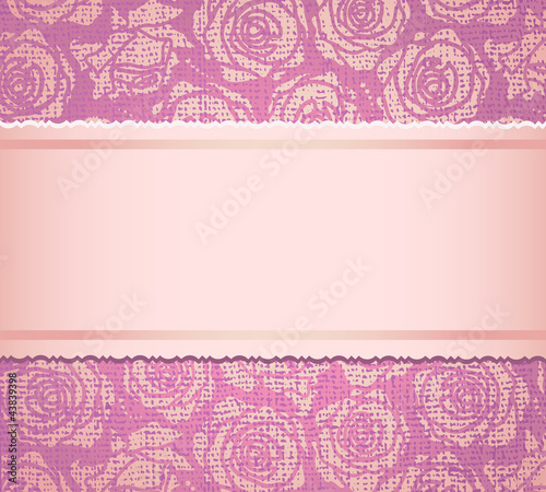 Pink invitation card