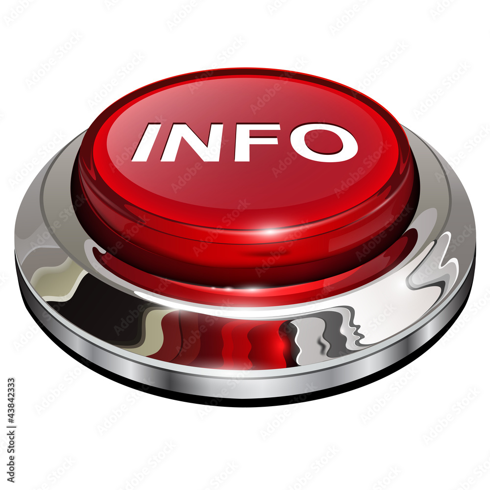 Info, information button, 3d red glossy metallic icon Info, information button, 3d red glossy metallic icon