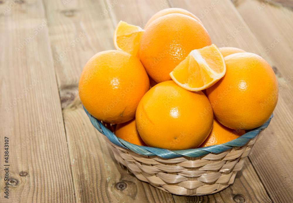 Heap of Oranges in a basket
