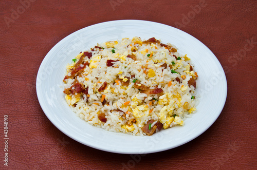 Fried rice with ham.