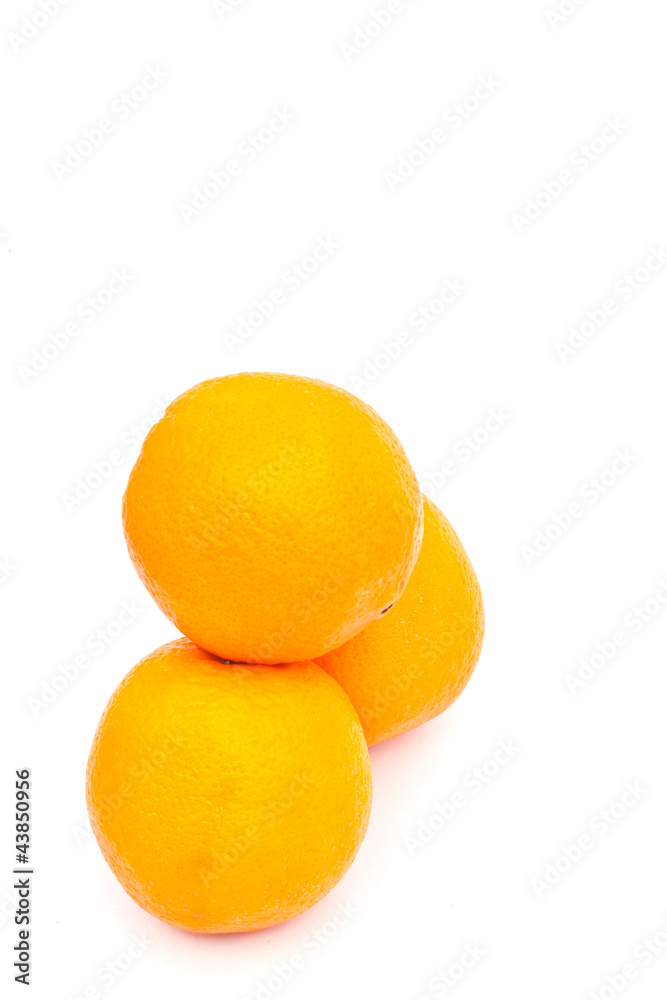 Many oranges on white paper Many oranges on white paper