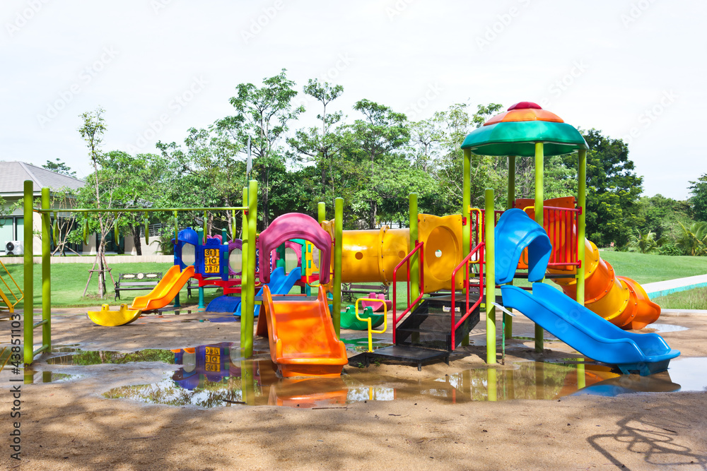 Playground at garden in Thailand