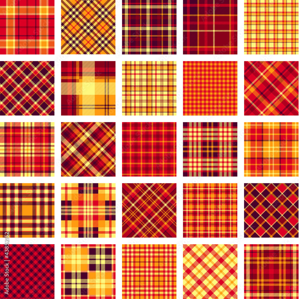 B&W big plaid pattern set B&W big plaid pattern set