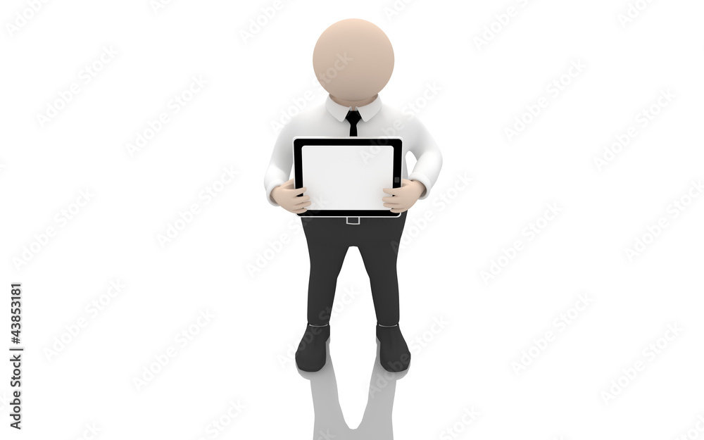 Office scenes (The clerk holding a tablet PC) Office scenes (The clerk holding a tablet PC)