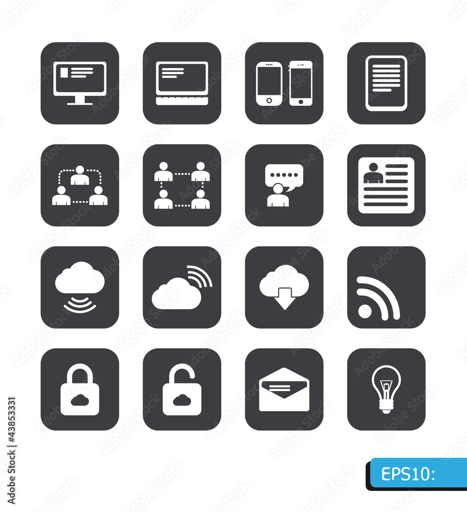 internet icon vector set internet icon vector set