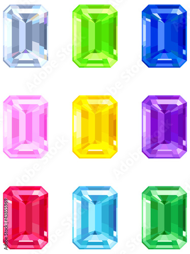 Square cut gemstones