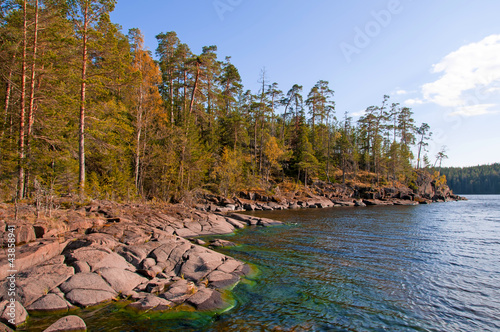 Spring. Wild nature of Russian North. Island of Valaam