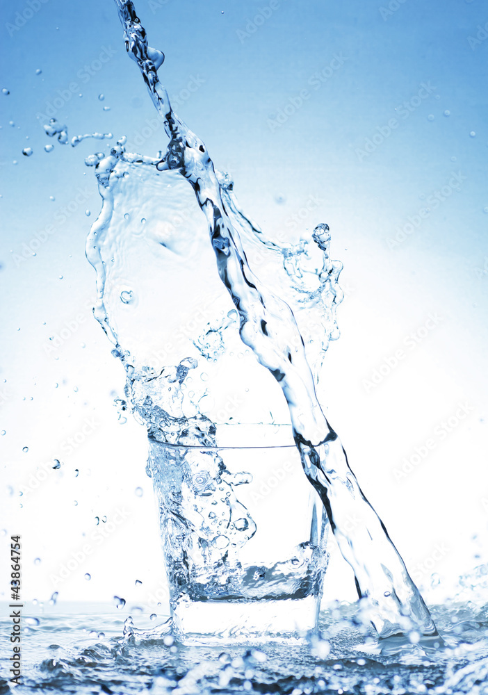 Water splash out of glass Water splash out of glass