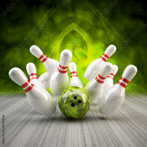 Bowling Strike gr  n fractal