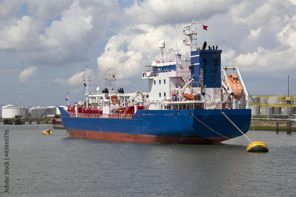 Ship in Rotterdam Harbor