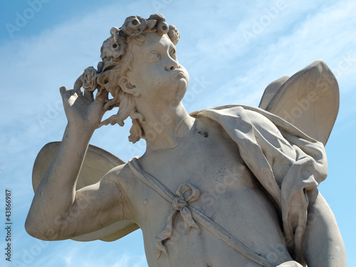 Classic Zephyrus statue at The Upper Garden, Peterhof photo