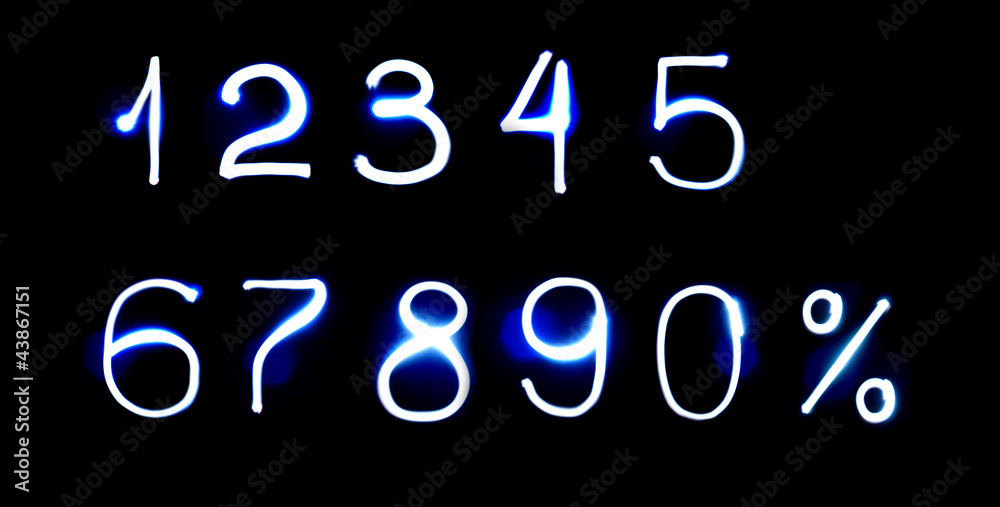 All Numbers made from light