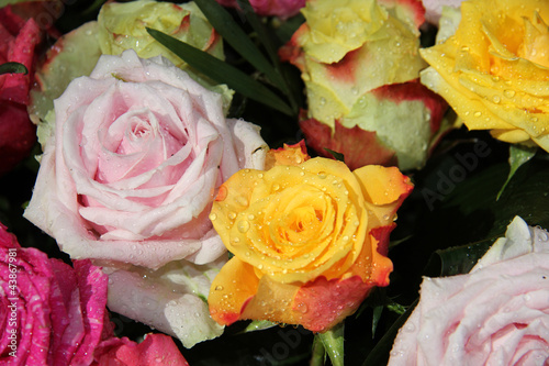 Multicolored rose bouquet