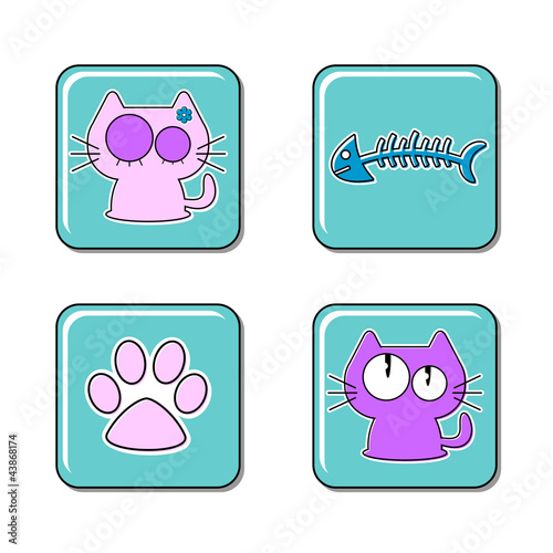 Cute cat icons