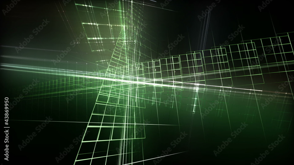 futuristic technology loop animation with moving light objects