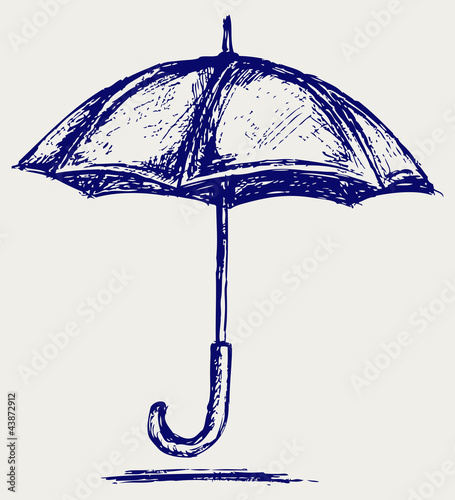 Umbrella. Vector sketch