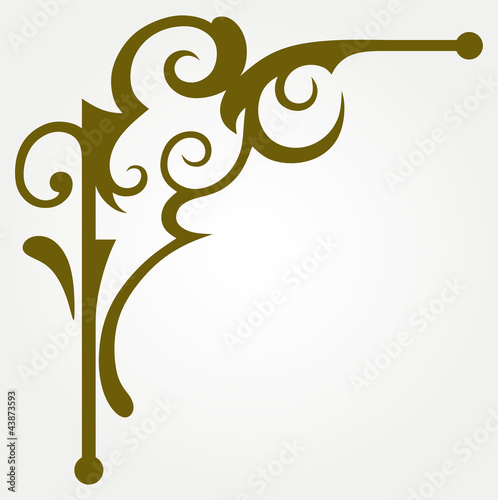 Calligraphic design element and page decoration