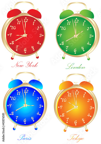 World time clocks