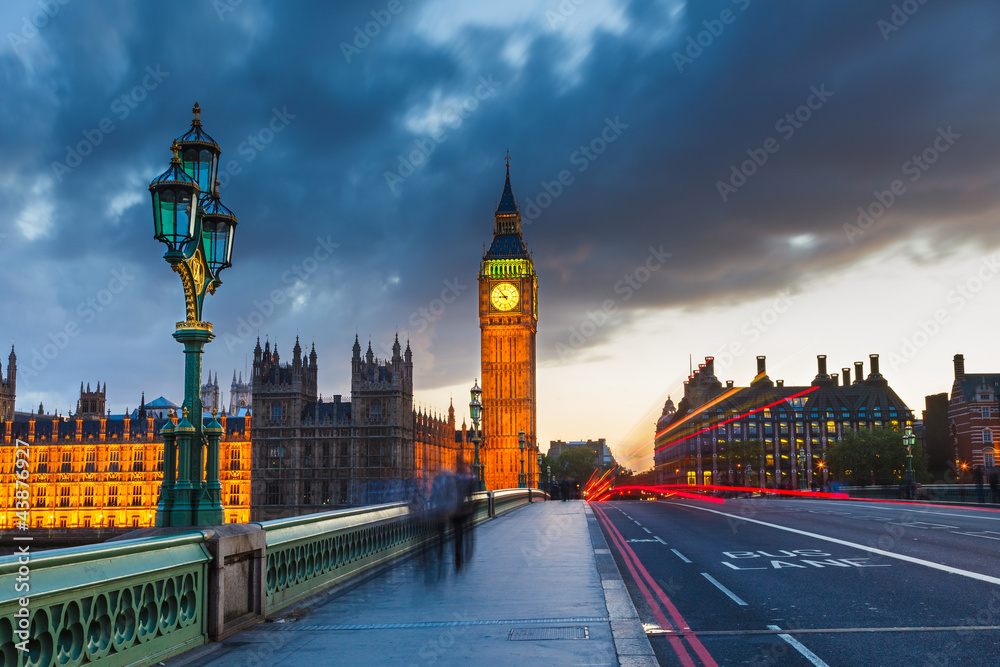 Big Ben at night, London