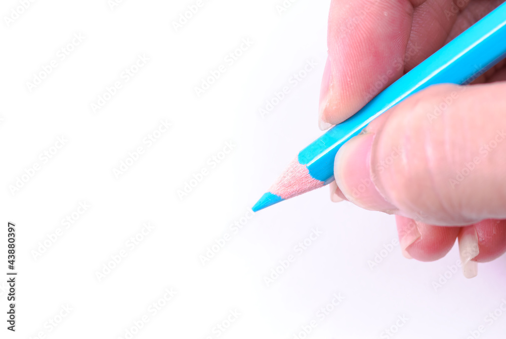 Colour pencils isolated on white background close up Colour pencils isolated on white background close up