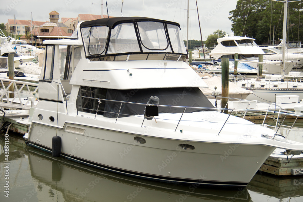 Fototapeta premium Luxury yachts in marina