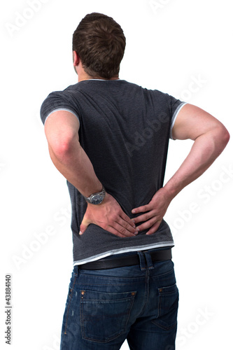 Young Man with back pain photo