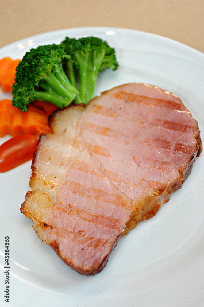 Ham steak slice Ham steak slice