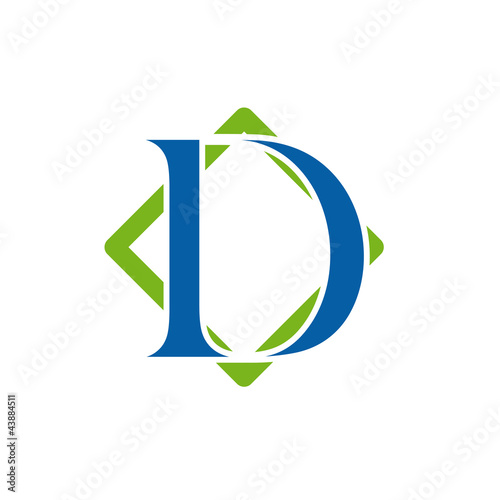 Logo initial letter D # Vector