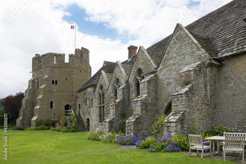 Canvas Print South Tower and Hall Stokesay Castle, Shropshire, England